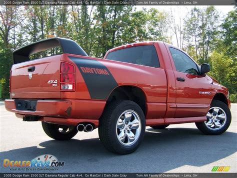 2005 Dodge Ram 1500 Slt Daytona Regular Cab 4x4 Go Mango Dark Slate Gray Photo 4