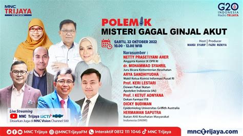 Polemik Mnc Trijaya Misteri Gagal Ginjal Akut Youtube