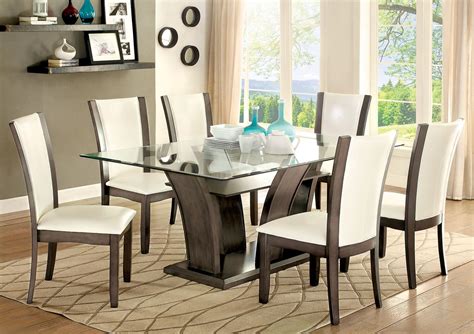 Manhattan Gray Rectangular Dining Room Set From Furniture Of America