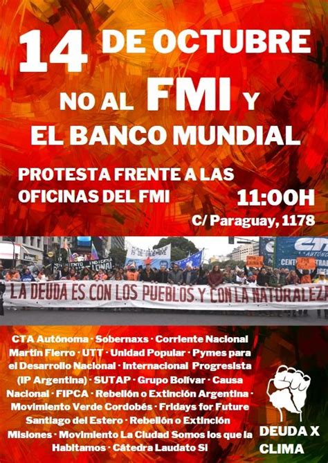 Ambientalistas Marchan A Las Oficinas Del Fmi En Buenos Aires La