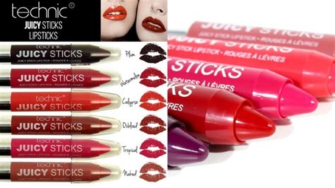 Technic Juicy Sticks Lipstick Plum Watermelon Calypso Oxblood