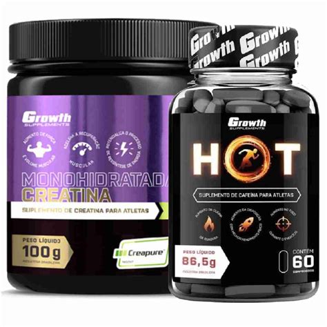 Kit Hot Termogênico 60 Caps Creatina 100g Creapure Growth Em Promoção Na Americanas