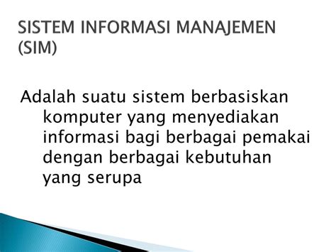 Ppt Sim Sistem Informasi Manajemen Powerpoint Presentation Free