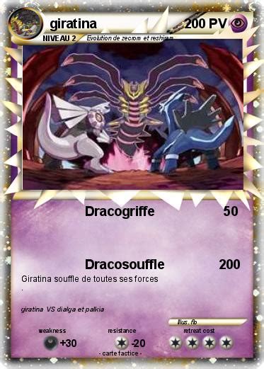 Pok Mon Giratina Dracogriffe Ma Carte Pok Mon