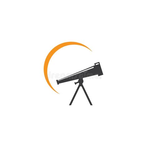 Telescope Logo On A White Background Vector Illustration Stock