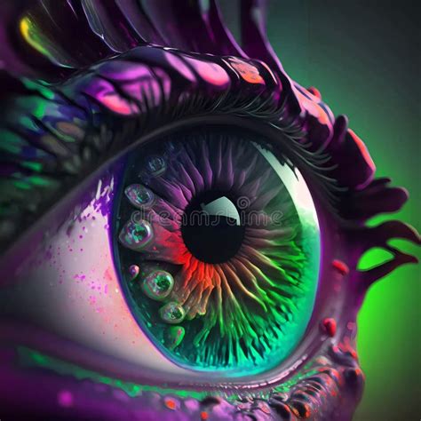 Alien Eye Macro Illustration High Detail Beautiful Detail Eye For