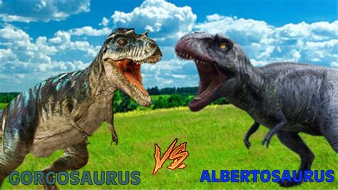 Gorgosaurus Vs Albertosaurus Dinosaur Deathmatch Fight S3e5 Youtube