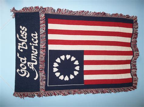36" BETSY ROSS USA GOD BLESS AMERICA FLAG TAPESTRY WALL HANGING