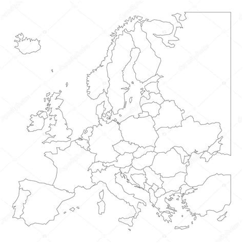 Mapa Europy Kontury Mapa