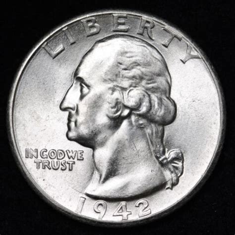 Bu D Washington Silver Quarter Uncirculated Unc Ms Ebay