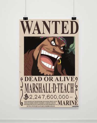 Blackbeard Wanted Poster Akazaki