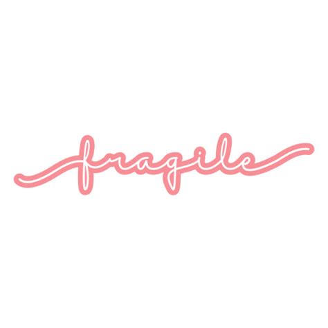 The Word Fragile Written In Pink Png And Svg Design For T Shirts