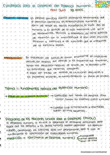 Estrategias Para El Desarrollo Del Potencial Humana Forensic Notes