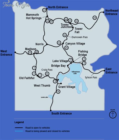 Yellowstone Hiking Maps - ToursMaps.com