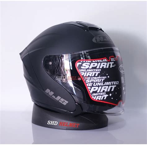 HITAM Helmet NJS Kairoz Black Doff NJS Kairos Black Doff Shopee Malaysia