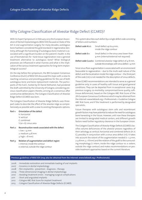 Pdf Cologne Classification Of Alveolar Ridge Defects Ccard