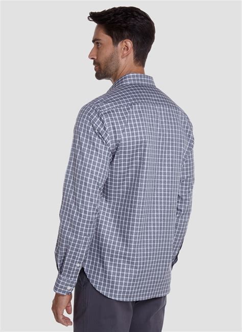 Camisa Dudalina Ml Fio Tinto Xadrez Masculina Camisa