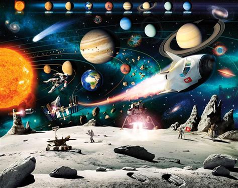 Wallpaper Weltall Space Art Mural Wallpaper Mural