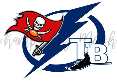 Tampa Bay Champa Bay Buccaneers Lightning Rays Digital Etsy