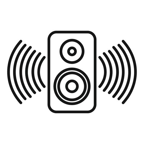 Speaker icon, outline style 14518405 Vector Art at Vecteezy