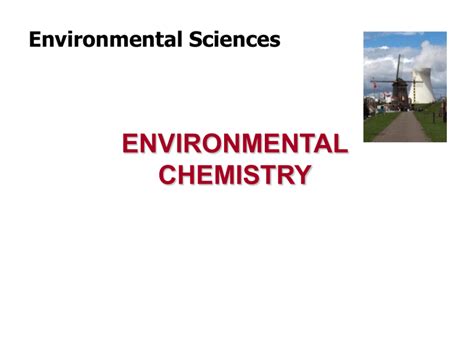 Introduction To Environmental Chemistry