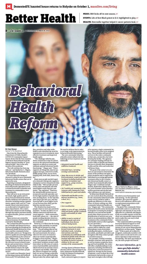 In The News Behavioral Health Reform