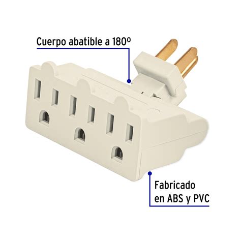 Ficha Tecnica Multicontacto Triple Aterrizado Tipo Bisagra Volteck