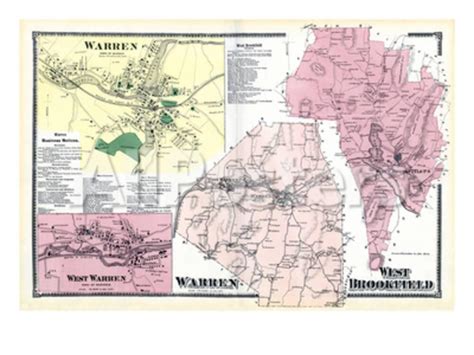 '1870, Warren, Warren Town, Warren West, West Brookfield, Massachusetts ...