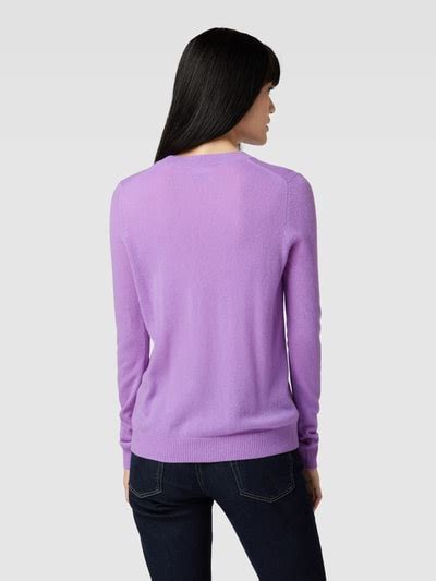 Christian Berg Woman Kaschmirpullover In Melierter Optik Violett