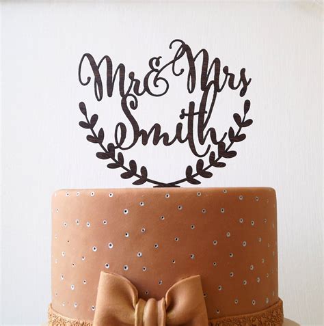 Personalized Wedding Cake Topper Mr And Mrs Custom Cake Etsy