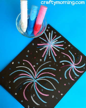 Wet Chalk Fireworks Craft for Kids - Crafty Morning