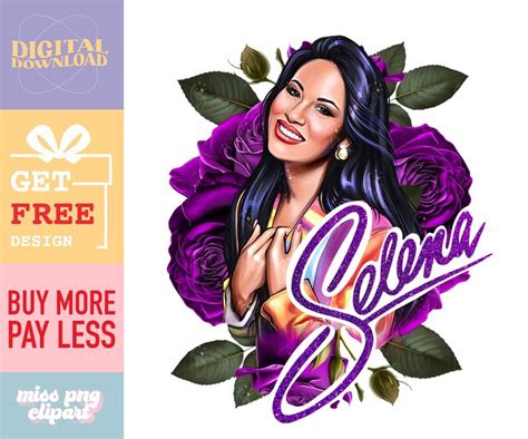 Selena Png Purple Sublimation Designs For Quintanilla Shirt And Tumbler