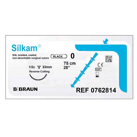 Silkam B Braun Black Suture Non Absorbable No With Mm Reverse