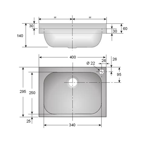 Lavamanos quirúrgico rectangular acero inox LV R Hostelparts