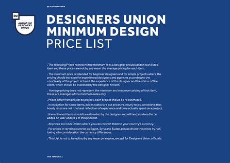 Price List Behance