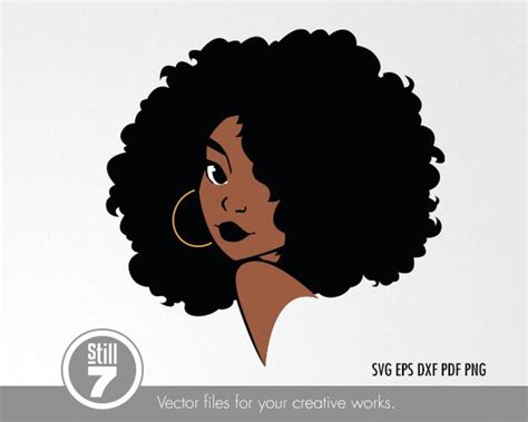 Black Woman Svg Afro Woman Svg Svg Cutting File Eps Dxf Etsy