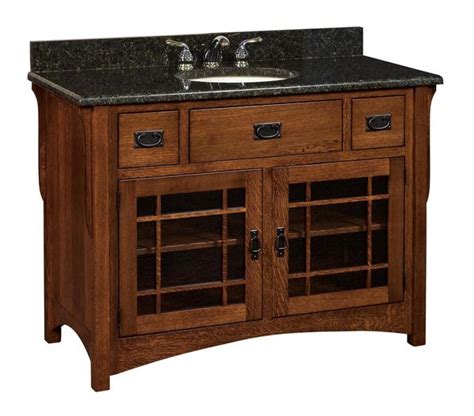 49 Mission Single Bathroom Vanity Cabinet From Dutchcrafters Amish