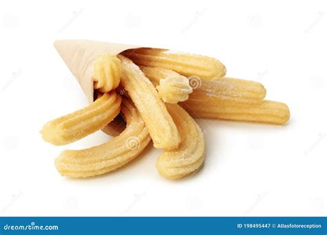 Tasty Sweet Churros Isolated On White Background Stock Image Image Of