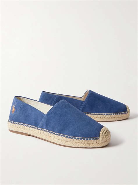 Polo Ralph Lauren Cevio Logo Embroidered Suede Espadrilles For Men Mr