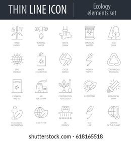 Industry Simple Icons Set Editable