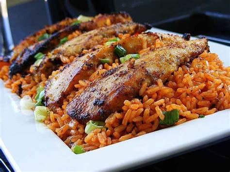 Jollof Rice A Classic Popular Nigerian Rice Dish Flavored With Tomatoes Peppers And Lots Of