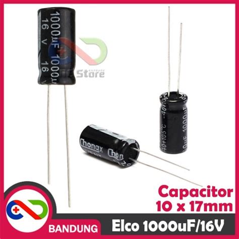 Jual Capacitor Electrolytic Elco Kapasitor Elektrolit Elko 1000uf 16v Kota Bandung Cnc Store