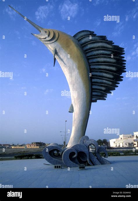 Swordfish Monument In Umm Al Quwain Uae Stock Photo 53083550 Alamy