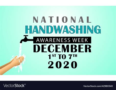 National Handwashing Awareness Week Royalty Free Vector