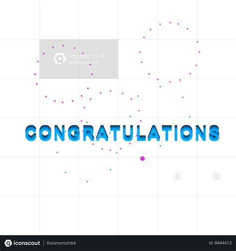 Congratulations Animated Icon download in JSON, LOTTIE or MP4 format