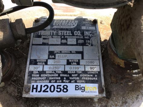 Trinity Steel Co 250 Gallon Lp Tank Bigiron Auctions