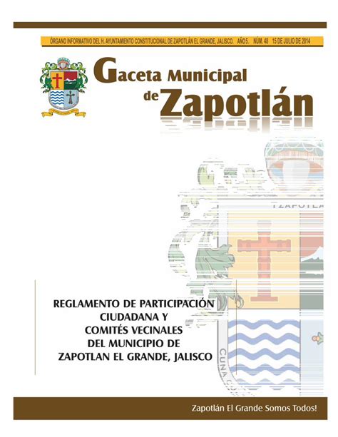 Pdf Reglamento De ParticipaciÓn Ciudadana Y Ciudadguzmangobmx