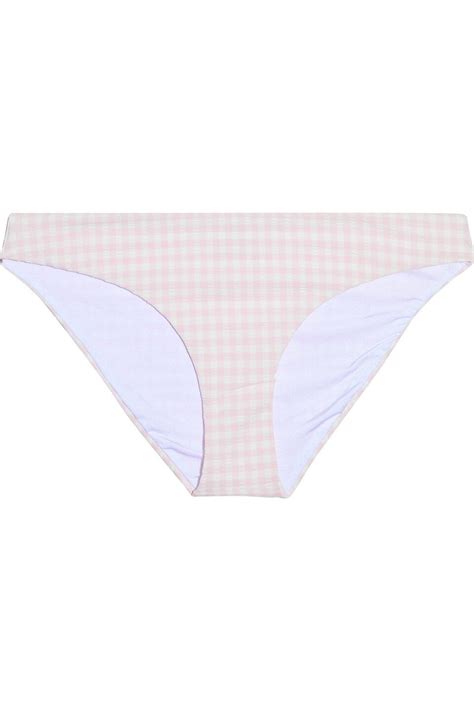 Buy Onia Lily Gingham Seersucker Low Rise Bikini Briefs Pastel Pink