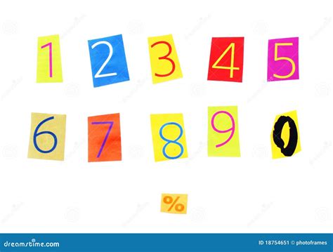 Cut out numbers stock illustration. Illustration of educational - 18754651