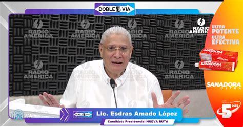 Esdras Amado López propone recuperar el Estado de Derecho y crear un